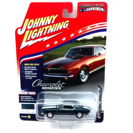 Carro Johnny Lightning Muscle Cars - Chevy Camaro Z28 Jlmc002c - Ano 1967 - Escala 1/64