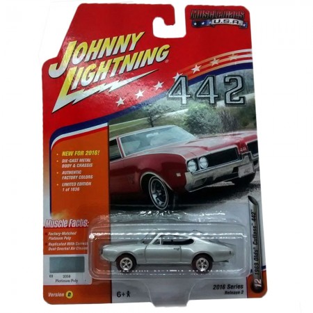 Carro Johnny Lightning Muscle Cars - Oldsmobile Cutlass 442 Jlmc002d - Ano 1969 - Escala 1/64