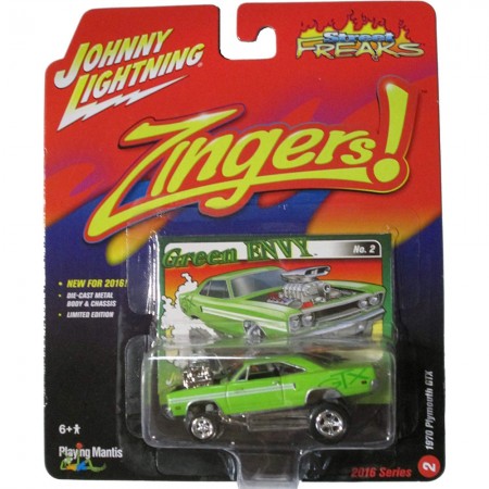 Carro Johnny Lightning Zingers - Plymouth Gtx Jlsf001a - Ano 1970 - Escala 1/64