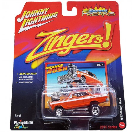 Carro Johnny Lightning Zingers - Chevy Nova Jlsf001b - Ano 1963 - Escala 1/64