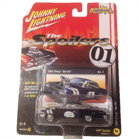 Carro Johnny Lightning The Spoilers - Chevy Bel Air  Jlsf003b - Ano 1962 - Escala 1/64