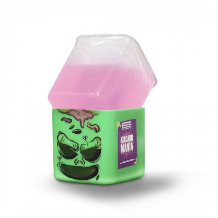 Slime Atacado Mania - Zumbi Com Carinha Bravo Rosa - Zlyme