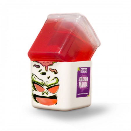Slime Atacado Mania - Zumbi Com Carinha Bravo Vermelho - Zlyme