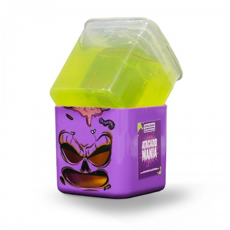 Slime Atacado Mania - Zumbi Com Carinha Bravo Amarelo - Zlyme