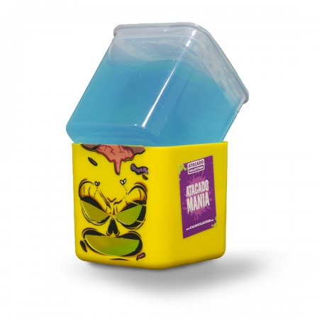 Slime Atacado Mania - Zumbi Com Carinha Bravo Azul - Zlyme