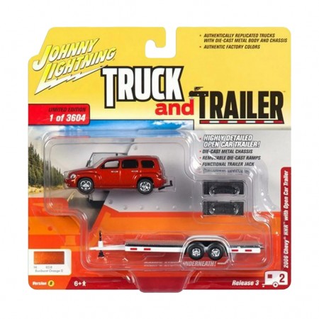 Carro Johnny Lightning Truck And Trailer - Chevy Hhr Jlbt008b - Ano 2006 - Escala 1/64