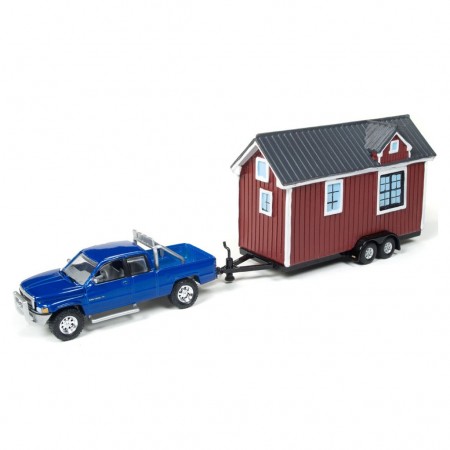 Carro Johnny Lightning Tiny Houses - Dodge Ram 1500 W/ Tiny House Jlth002 - Ano 1996 - Escala 1/64