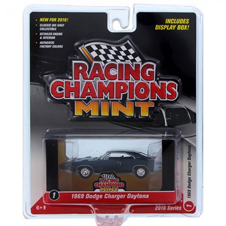 Carro Racing Champions - Dodge Charger Daytona Blue Rc001b - Ano 1969 - Escala 1/64
