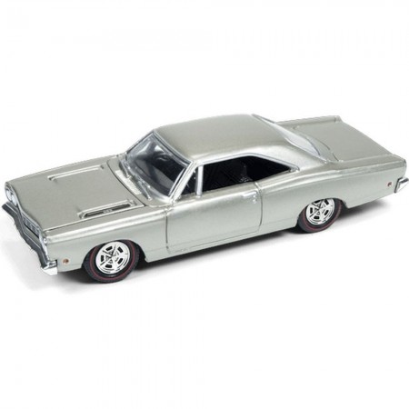 Carro Racing Champions - Plymouth Road Runner Prata Rc001b - Ano 1968 - Escala 1/64