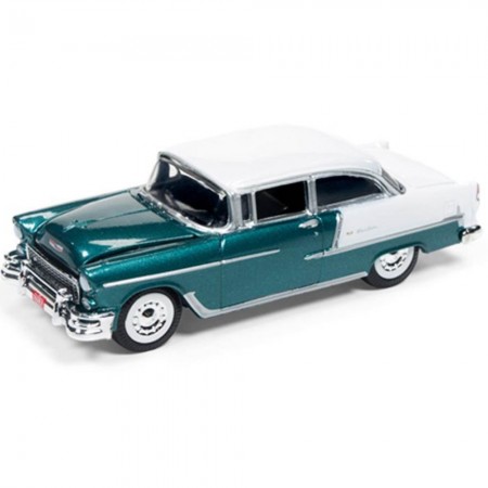 Carro Racing Champions - Chevy Bel Air Rc002a Verde e Branco - Ano 1955 - Escala 1/64