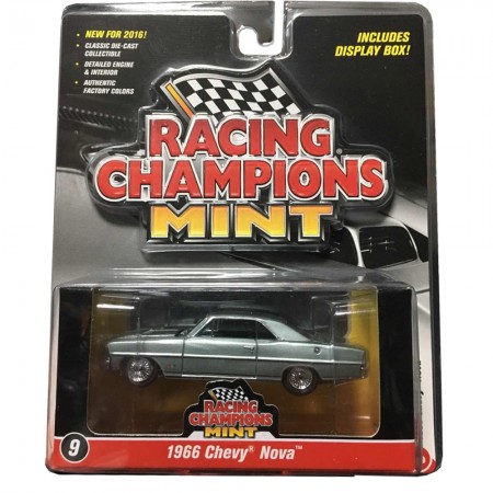 Carro Racing Champions - Chevy Nova Rc002b Prata - Ano 1966 - Escala 1/64