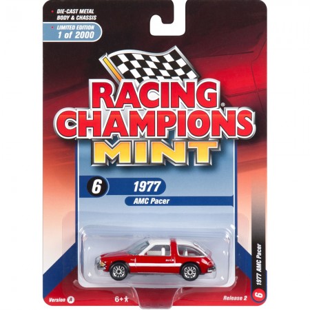 Carro Racing Champions - Amc Pacer  Red And White Rc008a - Ano 1977 - Escala 1/64