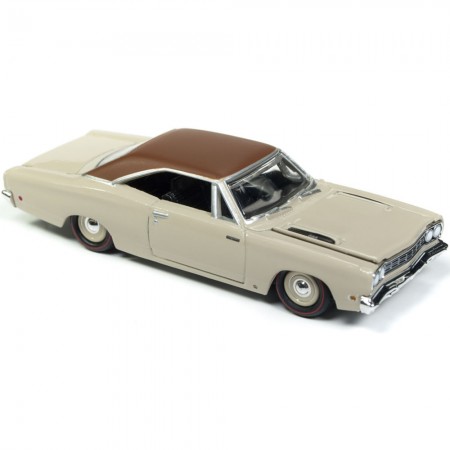 Carro Racing Champions - Plymouth Road Runner Bege Rc008b - Ano 1968 - Escala 1/64