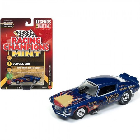 Carro Racing Champions - Chevy Camaro Funny Whit Flames Rc008a - Ano 1970 - Escala 1/64
