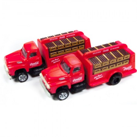 Caminho Mini Metals Coke - Ford Bottle Truck Coca Cola 50383 - Ano 1954 - Escala 1/160