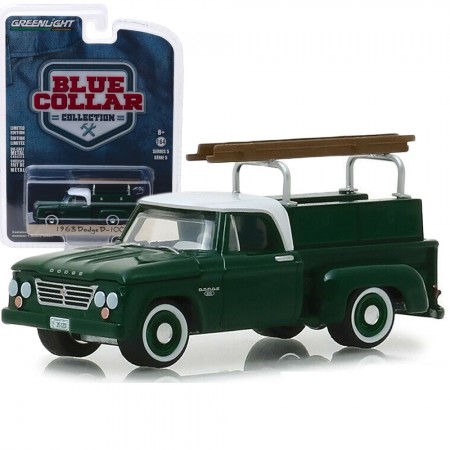 Carro Greenlight Blue Collar - Dodge D-100 35120-b - Ano 1963 - Escala 1/64