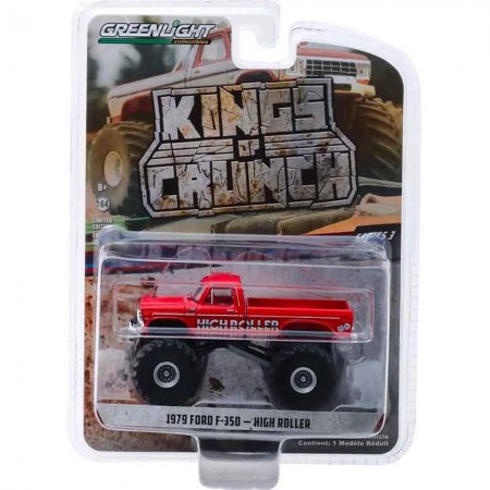 Carro Greenlight Kings Of Crunch - Ford F-350 High Roller 49030-d - Ano 1972 - Escala 1/64