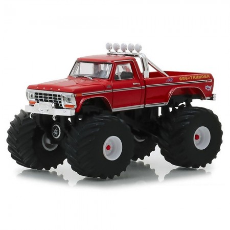 Carro Greenlight Kings Of Crunch - Ford F-250 God Thunder 49030-e - Ano 1979 - Escala 1/64