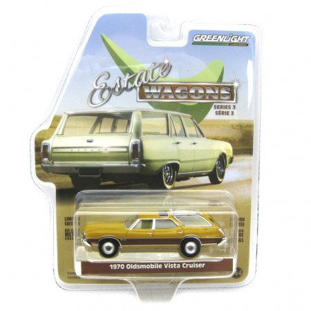 Carro Greenlight Estate Wagons - Oldsmobile Vista Cruiser  29950c - Ano 1970 - Escala 1/64