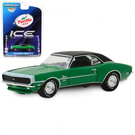 Carro Greenlight Exclusive Turtle Wax - Chevrolet Camaro Rs/ss 30018 - Ano 1968 - Escala 1/64