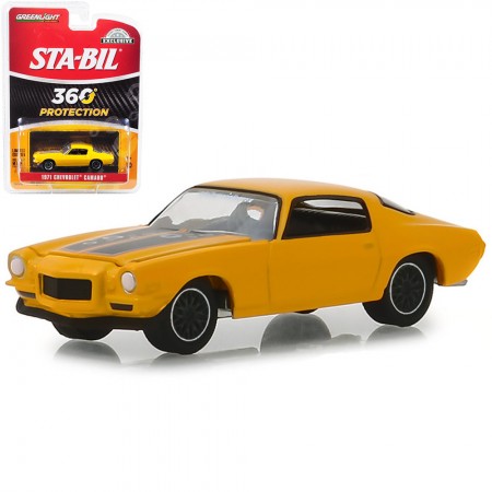 Carro Greenlight Exclusive Sta-bil - Chevrolet Camaro - Ano 1971 - Escala 1/64