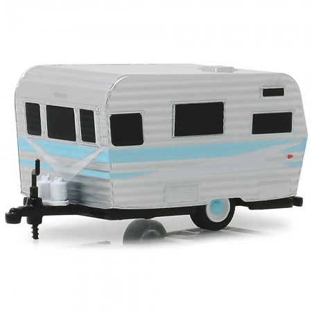 Trailer Greenlight Hitched Homes - Siesta Travel Trailer 34060-b - Ano 1959 - Escala 1/64