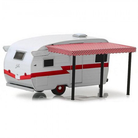 Trailer Greenlight Hitched Homes - Shasta Airflyte 34060-f - Ano 1962 - Escala 1/64