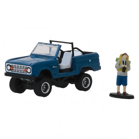 Carro Greenlight The Hobby Shop - Ford Bronco With Backpacker  97060-b - Ano 1967 - Escala 1/64
