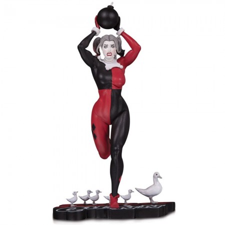 Esttua Dc Collectibles Harley Quinn Red, White And Black - By Frank Cho 55696