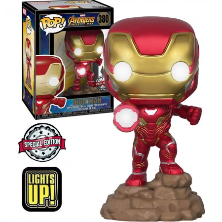 Funko Pop Marvel Avengers Infinity War Exclusive - Iron Man Lights Up 380
