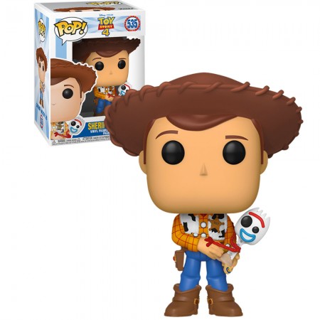 Funko Pop Disney Toy Story 4 Exclusive - Sheriff Woody Holding Forky 535