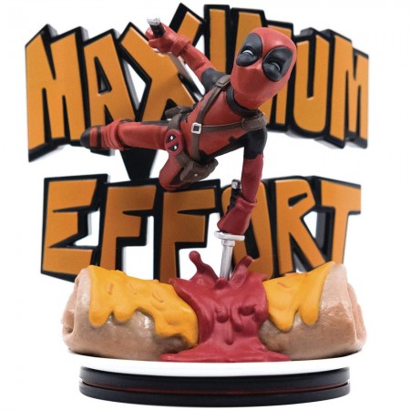 Esttua Quantum Mechanix Q-fig Marvel - Deadpool Maximum Effort