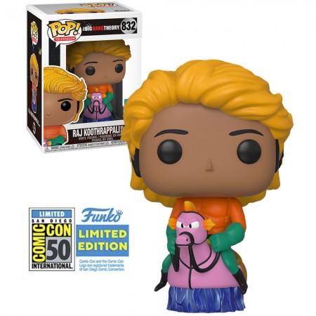 Boneco Funko Pop The Big Bang Theory Exclusive Sdcc 2019 - Raj Koothrappali As Aquaman 832