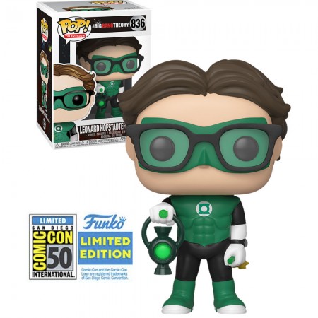 Funko Pop Television The Big Bang Theory Exclusive Sdcc 2019 -  Leonard Hofstadter As Green Lantern 836