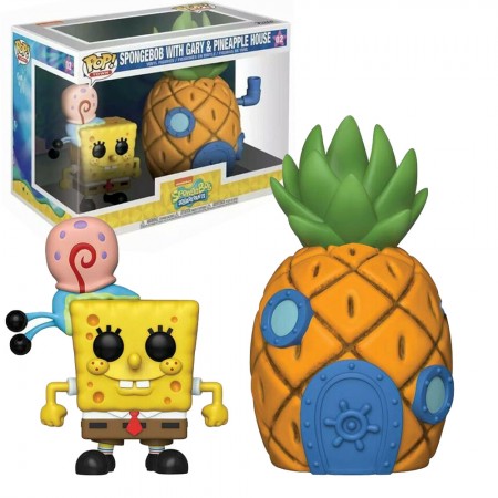 Bonecos Funko Pop Spongebob - Spongebob With Gary & Pineapple House 2pack