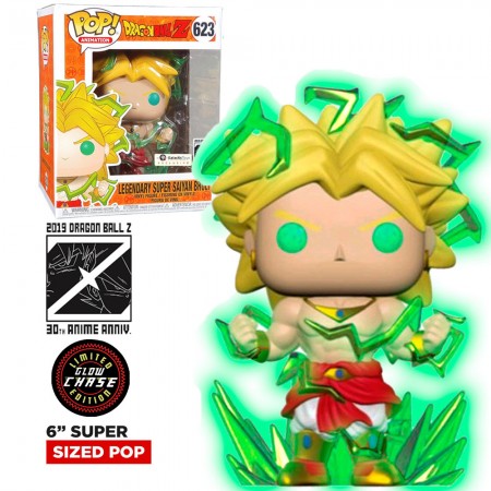 Funko Pop Chase Animation Dragon Ball Z Exclusive - Legendary Super Saiyan Broly 623 Glows In The Dark Super Sized 6