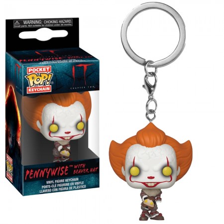 Chaveiro Funko Pop Keychain It Chapter 2 - Pennywise With Beaver Hat