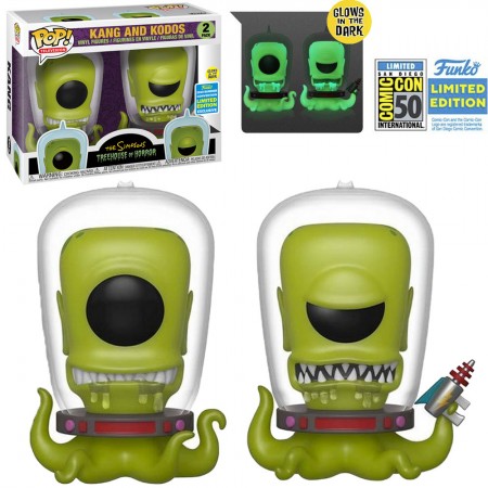 Funko Pop The Simpsons Sdcc Exclusive - Kang And Kodos 2pack Glows In The Dark