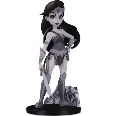 Esttua Dc Collectibles Dc Artists Alley - Wonder Woman By Chrissie Zullo Black And White Variant 35949