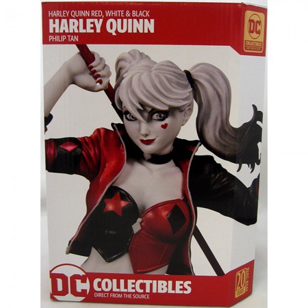 Esttua Dc Collectibles Harley Quinn Red, White And Black - By Philip Tan 35516