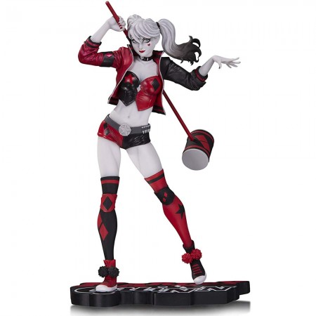 Esttua Dc Collectibles Harley Quinn Red, White And Black - By Philip Tan 35516