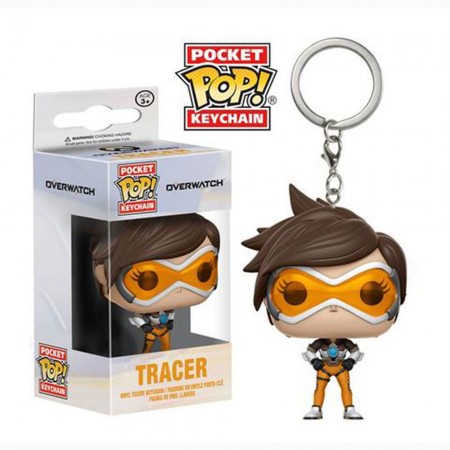Chaveiro Funko Pop Keychain Overwatch Tracer