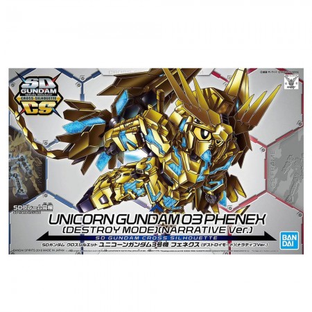 Boneco Bandai Sd Gundam Cross Silhouette - Unicorn Gundam 03 Phenex Destroy Mode (55786)