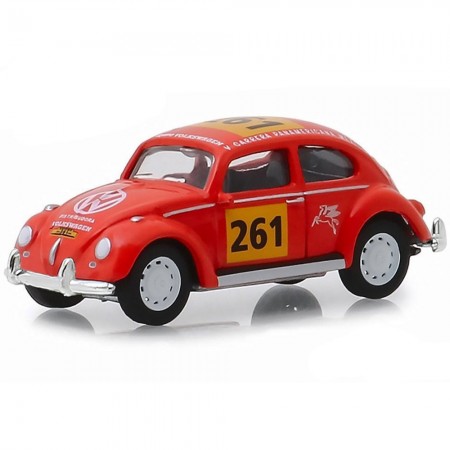 Carro Greenlight La Carrera Panamericana 261 Rally 1954 Mexico - Classic Volkswagen Beetle - Escala 1/64 (13240-a)