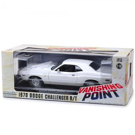 Carro Greenlight Vanishing Point - Dodge Challenger R/t 13526 - Escala: 1/18 Ano: 1970