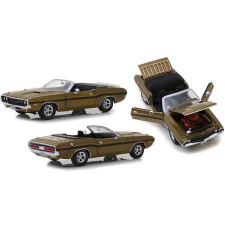 Carro Greenlight - Dodge Challenger R/t Convertible Gold 13527 Ano 1970 - Escala 1/18