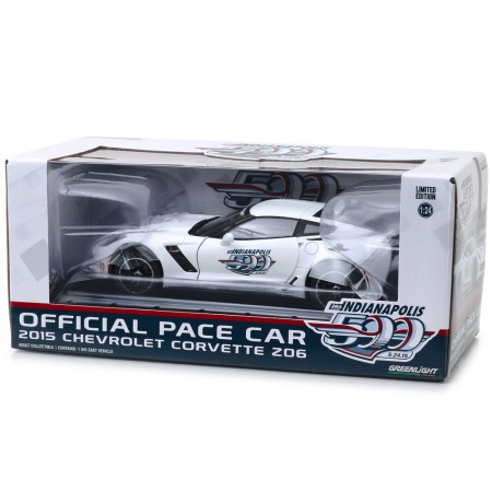 Carro Greenlight 99th Indianapolis 500 Official Pace Car - Chevrolet Corvette Z06 Ano 2015 - Escala 1/24 (18252)