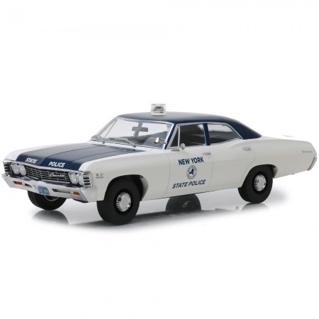 Carro Greenlight New York State Police - Chevrolet Biscayne Ano 1967 - Escala 1/18 (19054)