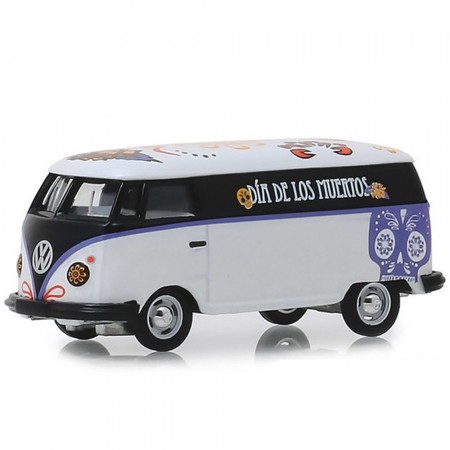 Carro Greenlight Hobby Exclusive - Volkswagen Type 2 Panel Van Dia de Los Muertos - Escala 1/64 (30040)