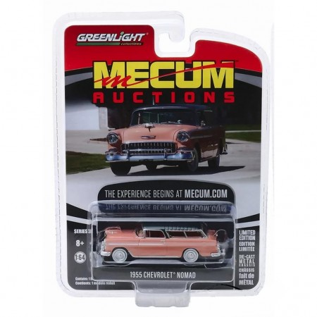 Carro Greenlight Mecum Auctions - Chevrolet Nomad 1955 - Escala 1/64 (37170-a)